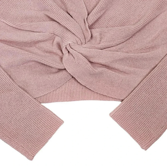 NWOT‎ Active USA Cropped Long Sleeve Ribbed Sweater Size Medium Peach Pink - Picture 3 of 6